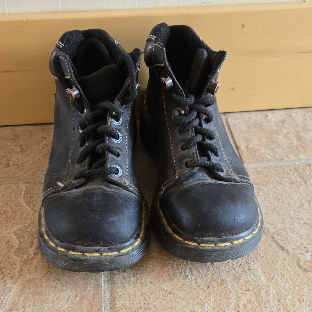 Dr. Martens Black Lace Up Boots with Chunky Sole
